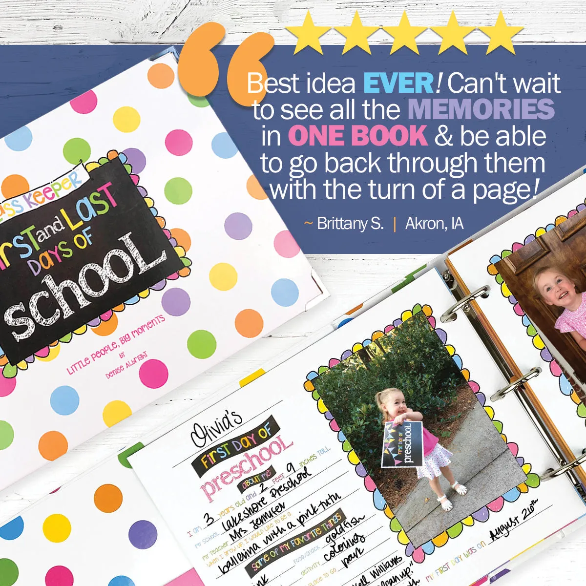 Class Keeper® Easiest School Days Memory Book | (2) Styles | Keepsake