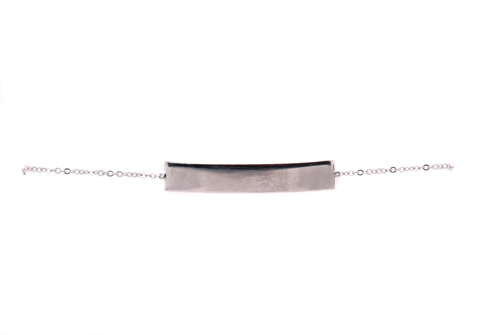 CLASSIC WHITE GOLD BAR BRACELET