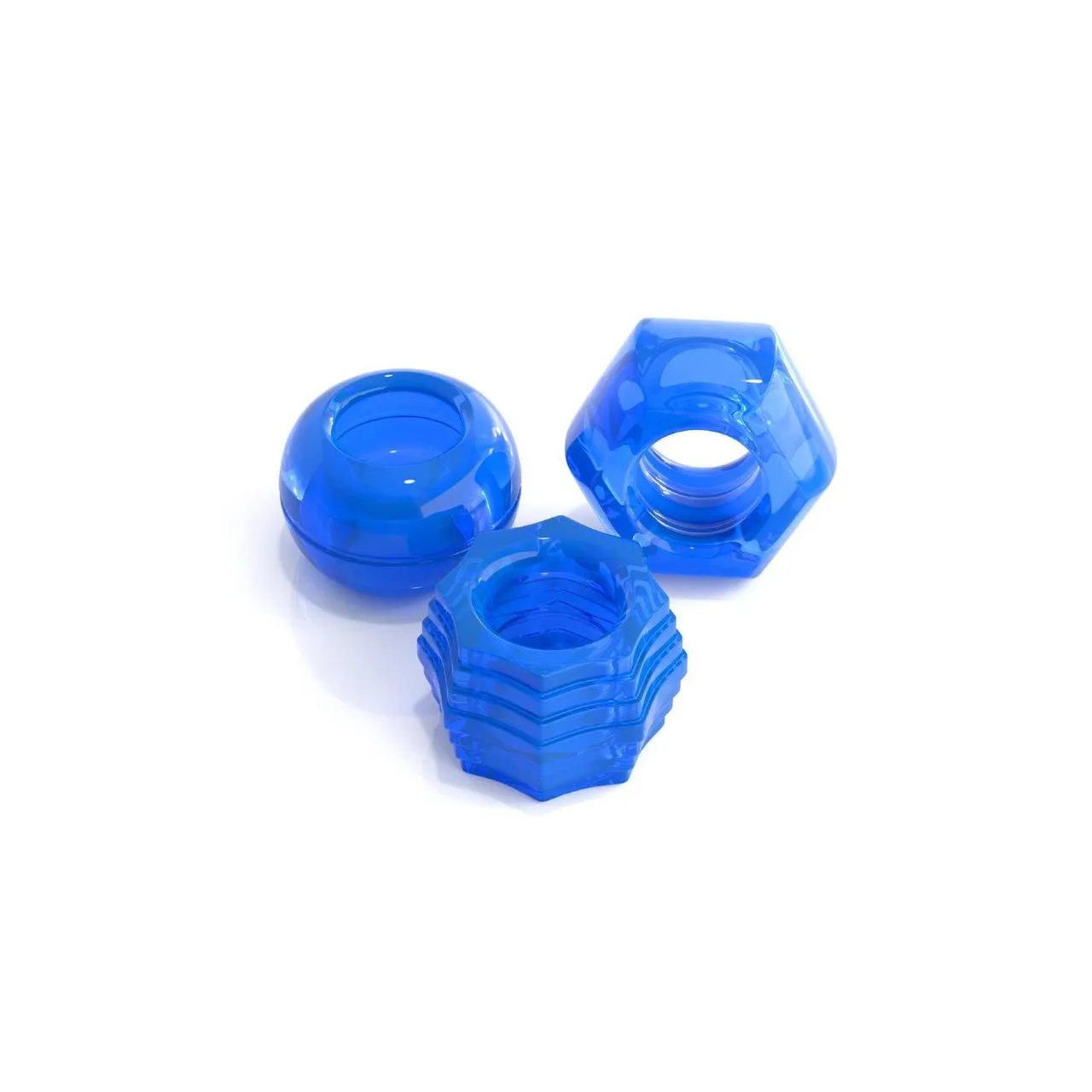 Classix Deluxe Cock Ring Set (2 piece kit) - Blue