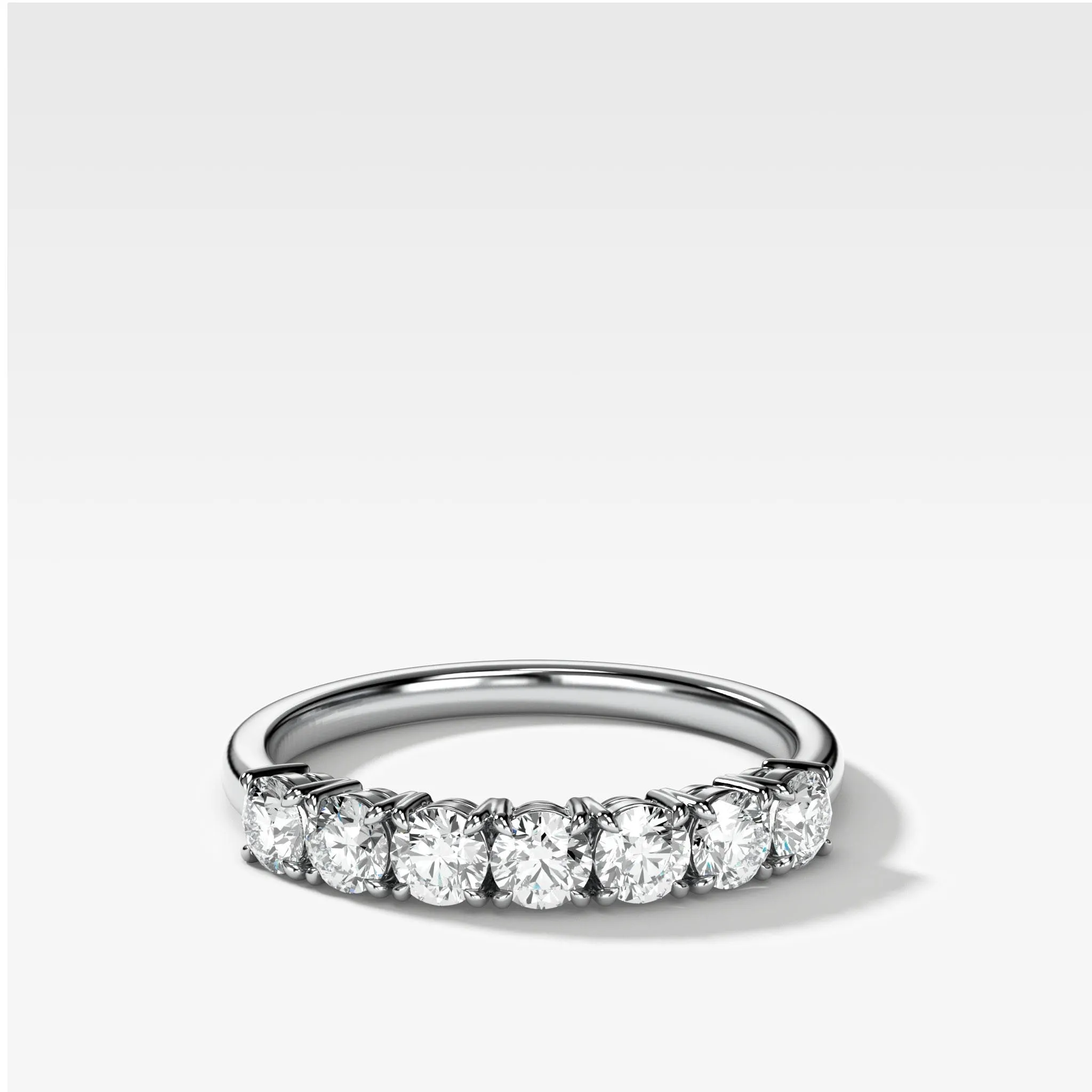 Claw Diamond Wedding Band: Standard Seven Stones