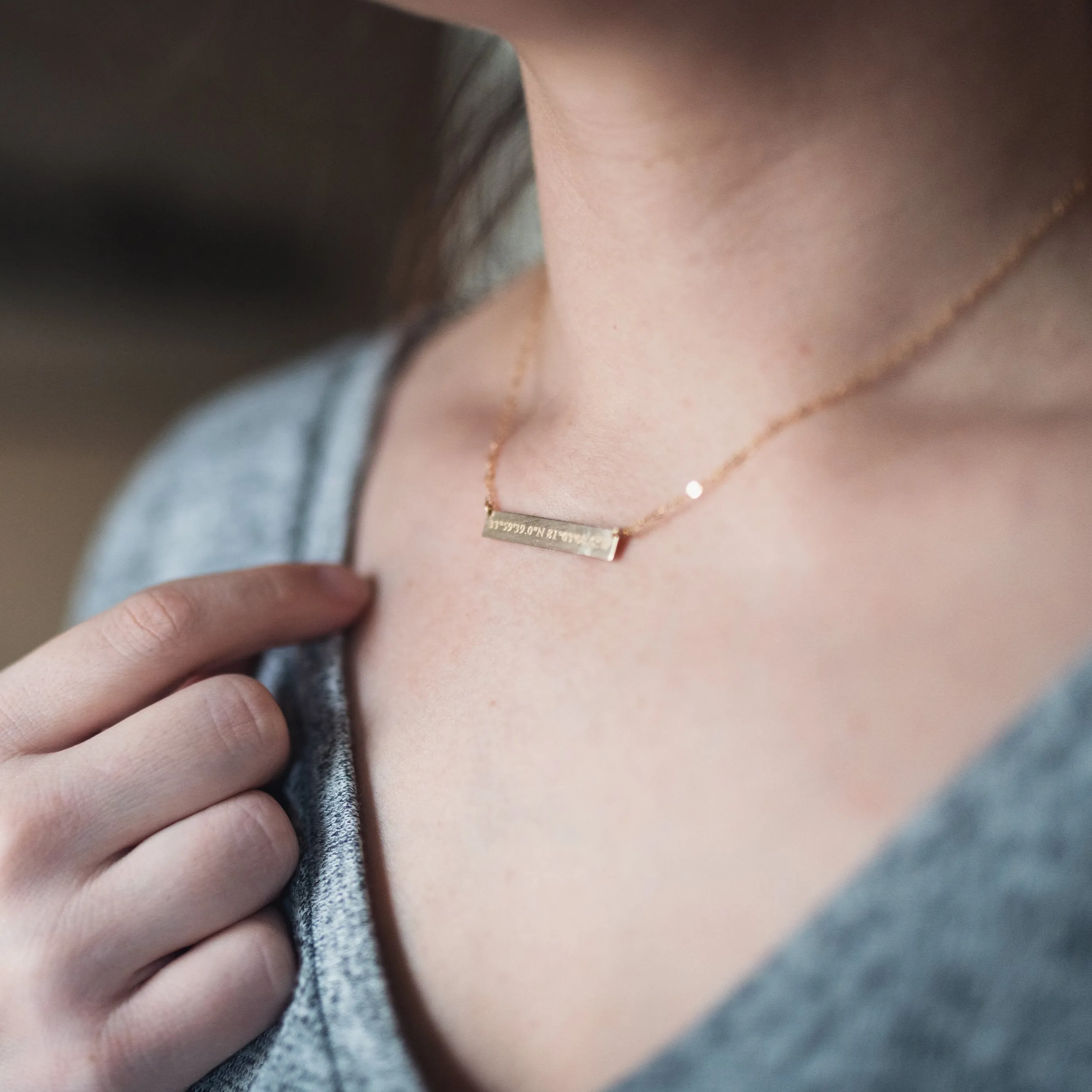 Coordinate Bar Necklace