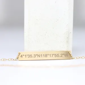 Coordinate Bar Necklace