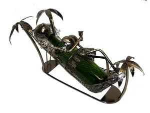 (D) Wine Bottle Holder, Girl Resting, Bar Decoration, Gift for Girlfriend