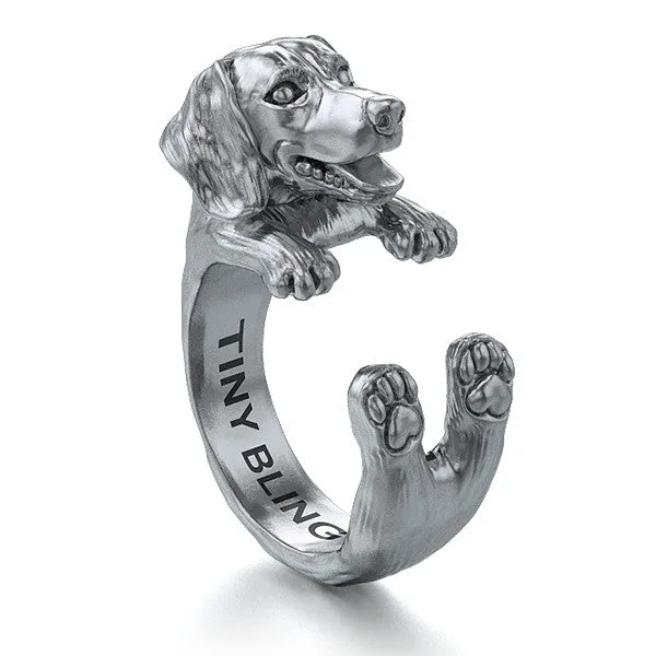 Dachshund Jewelry Cuddle Wrap Ring