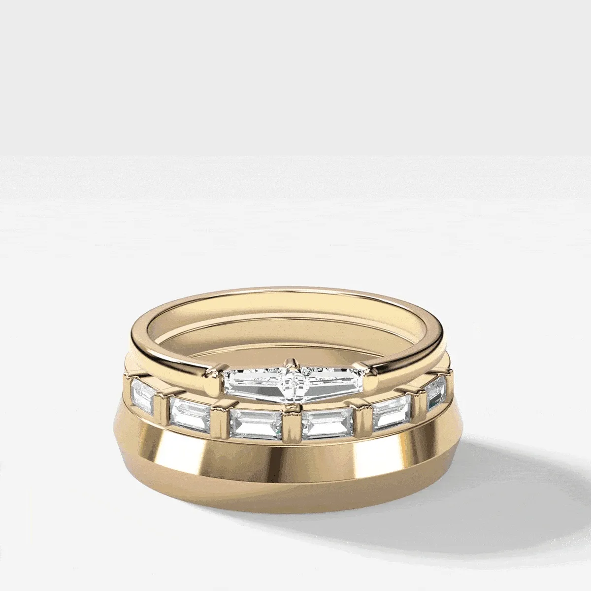 Dainty Baguette Wedding Band