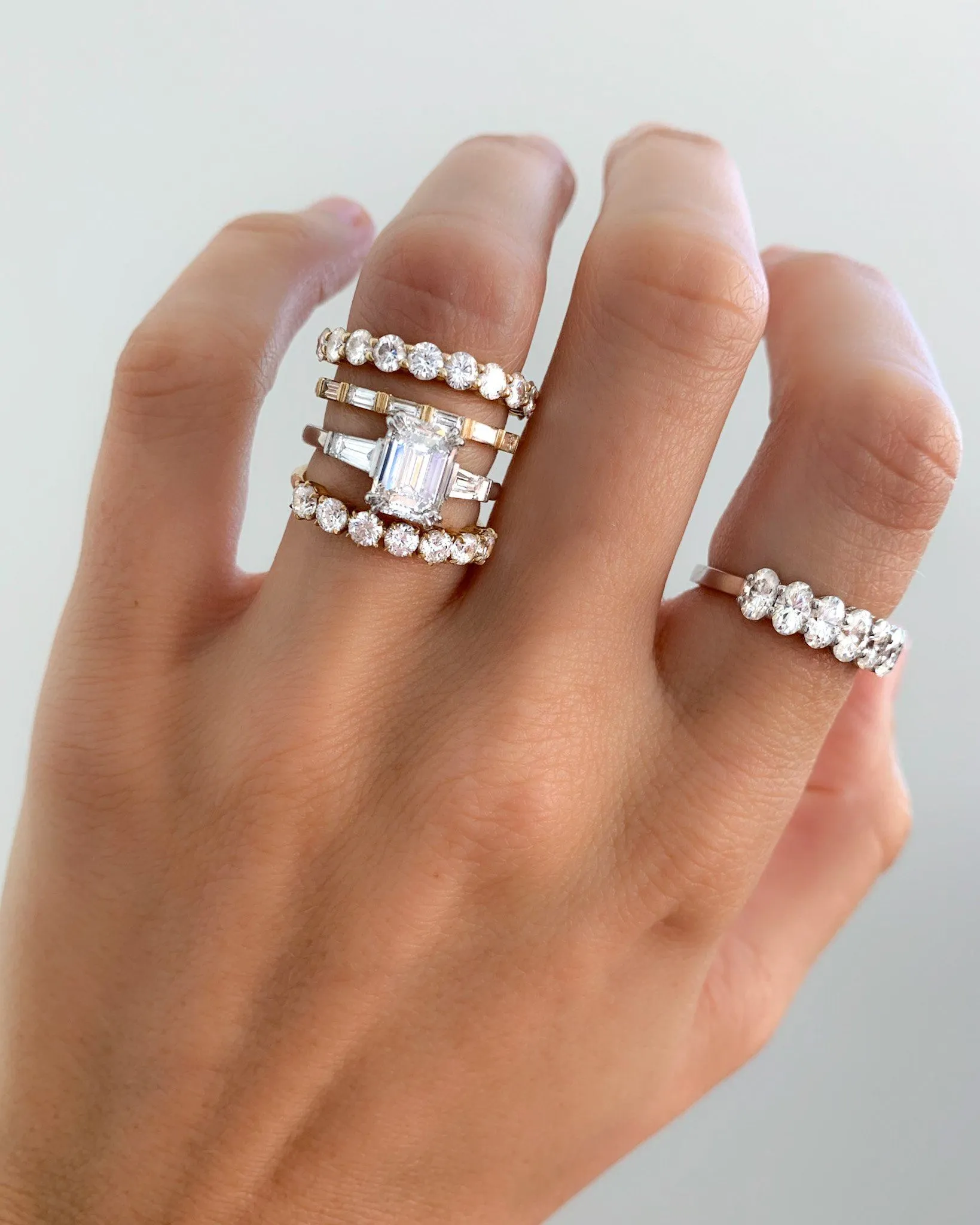 Dainty Baguette Wedding Band