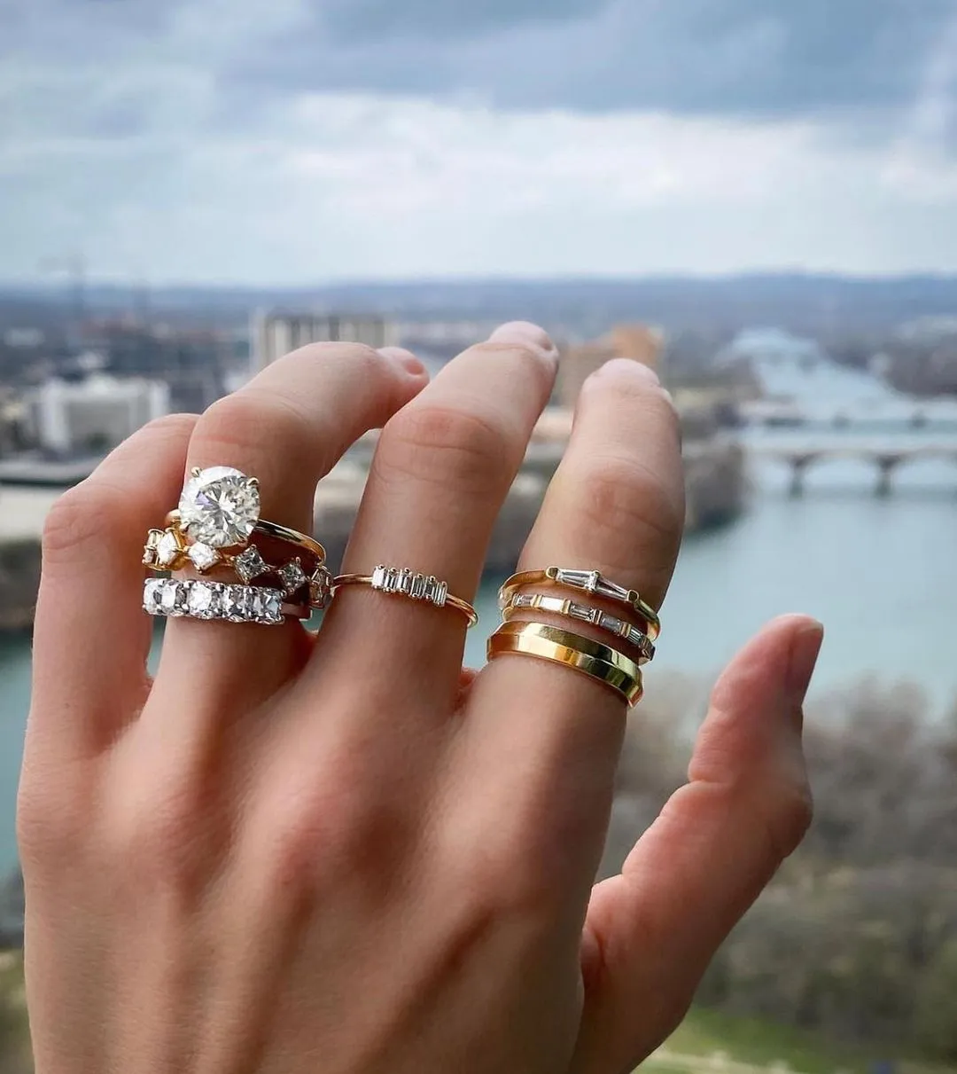 Dainty Baguette Wedding Band