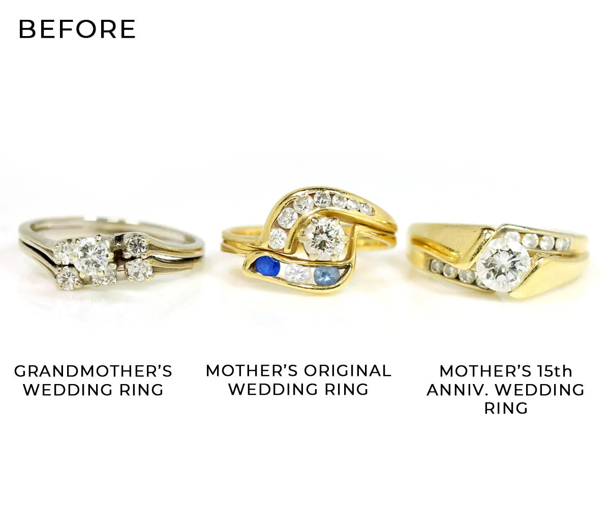 Dainty Vintage Crown Diamond Ring