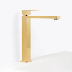 Devon Vessel Bathroom Faucet - Single Hole - 12" Brass/Gold