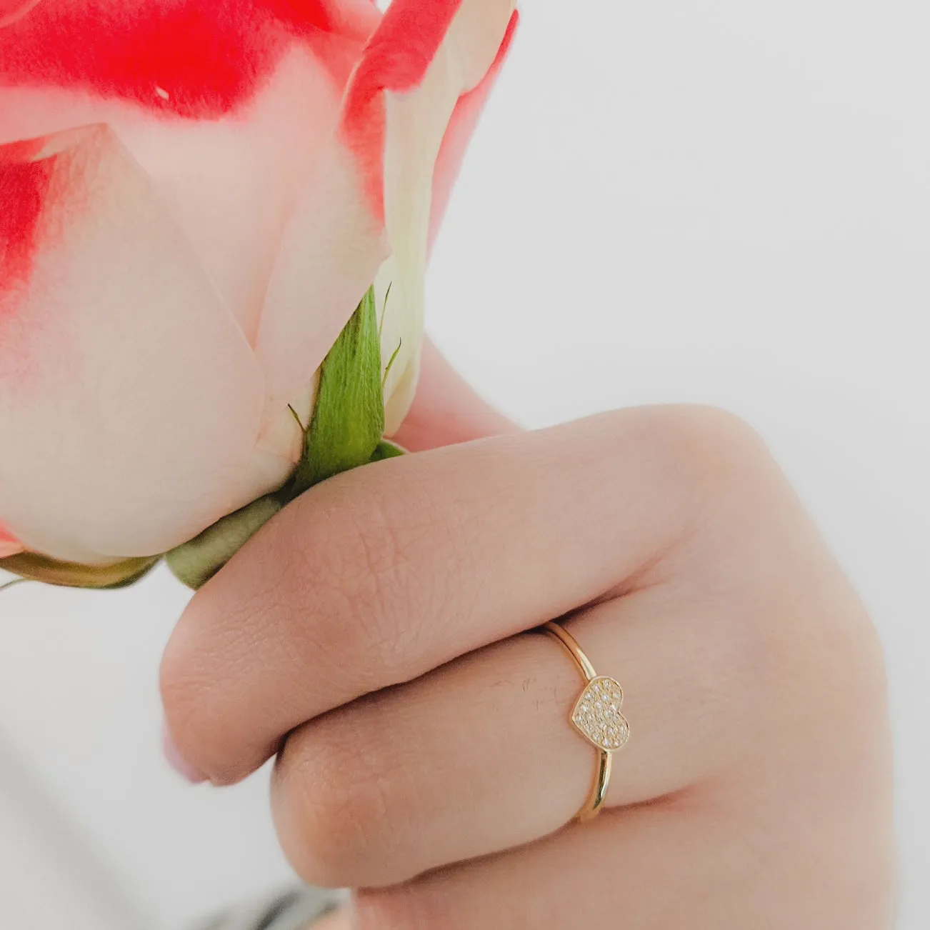 Diamond Heart Ring 14K Gold
