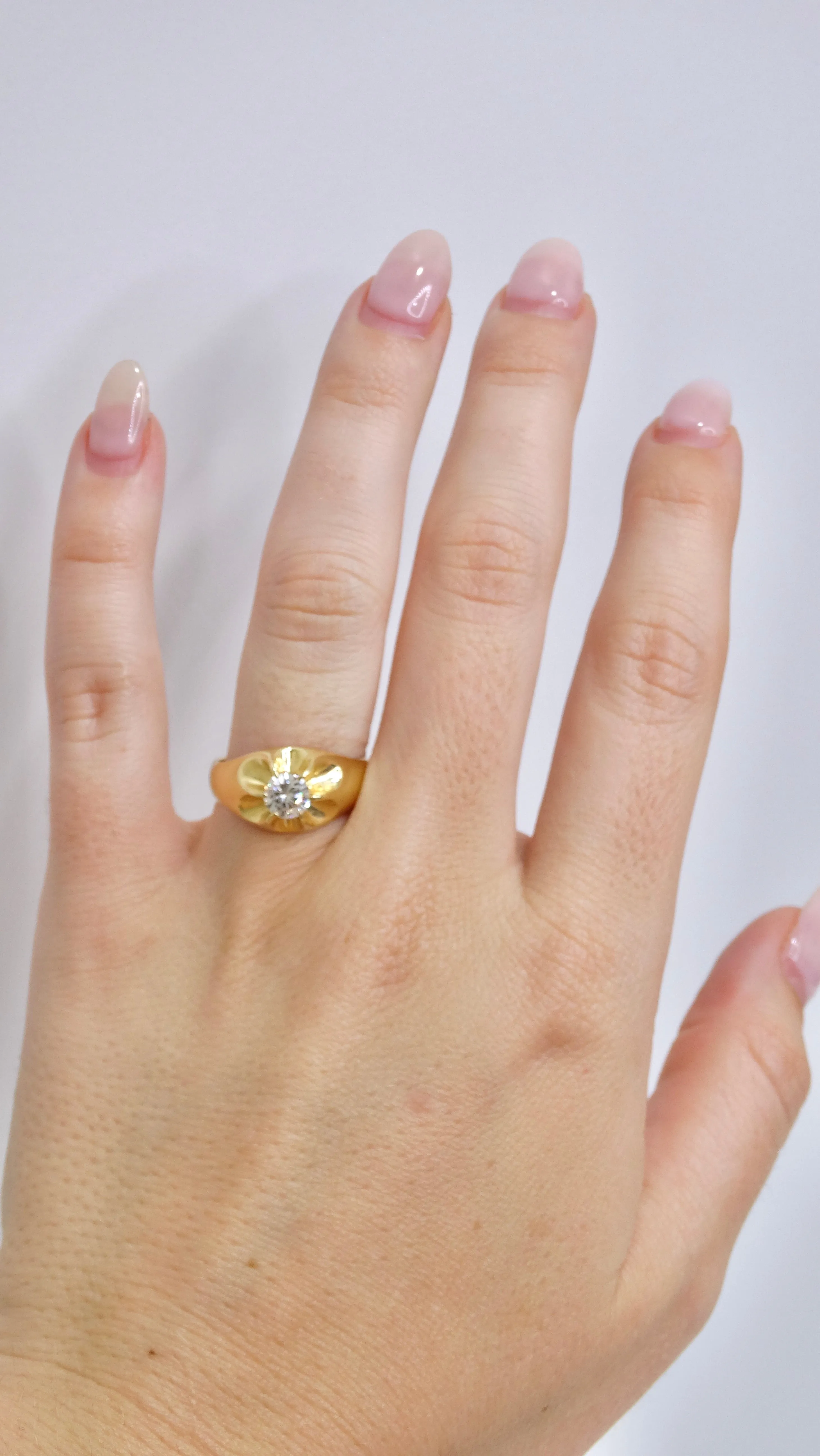 Diamond Solitaire 14k Yellow Gold Ring