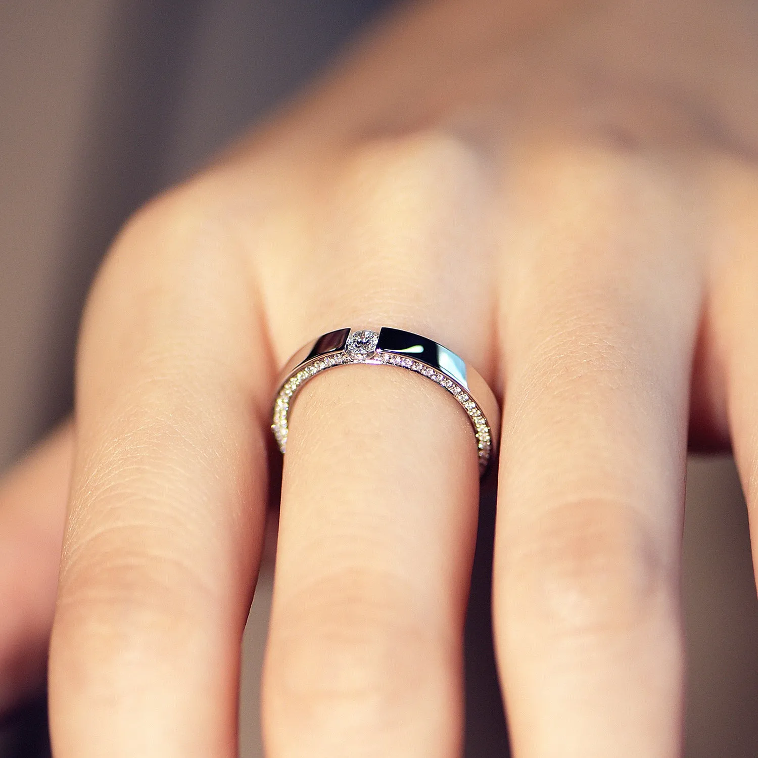 Diamonds Side Eternity Wedding Ring