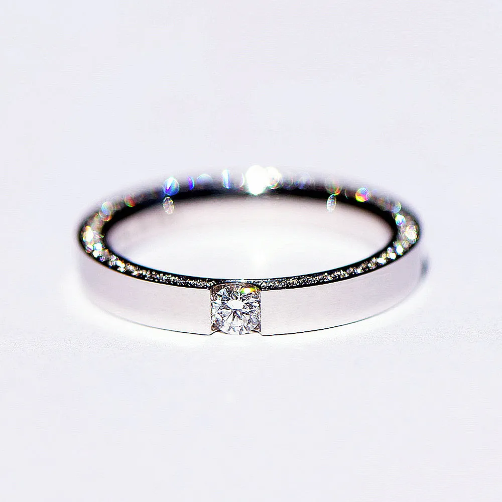Diamonds Side Eternity Wedding Ring