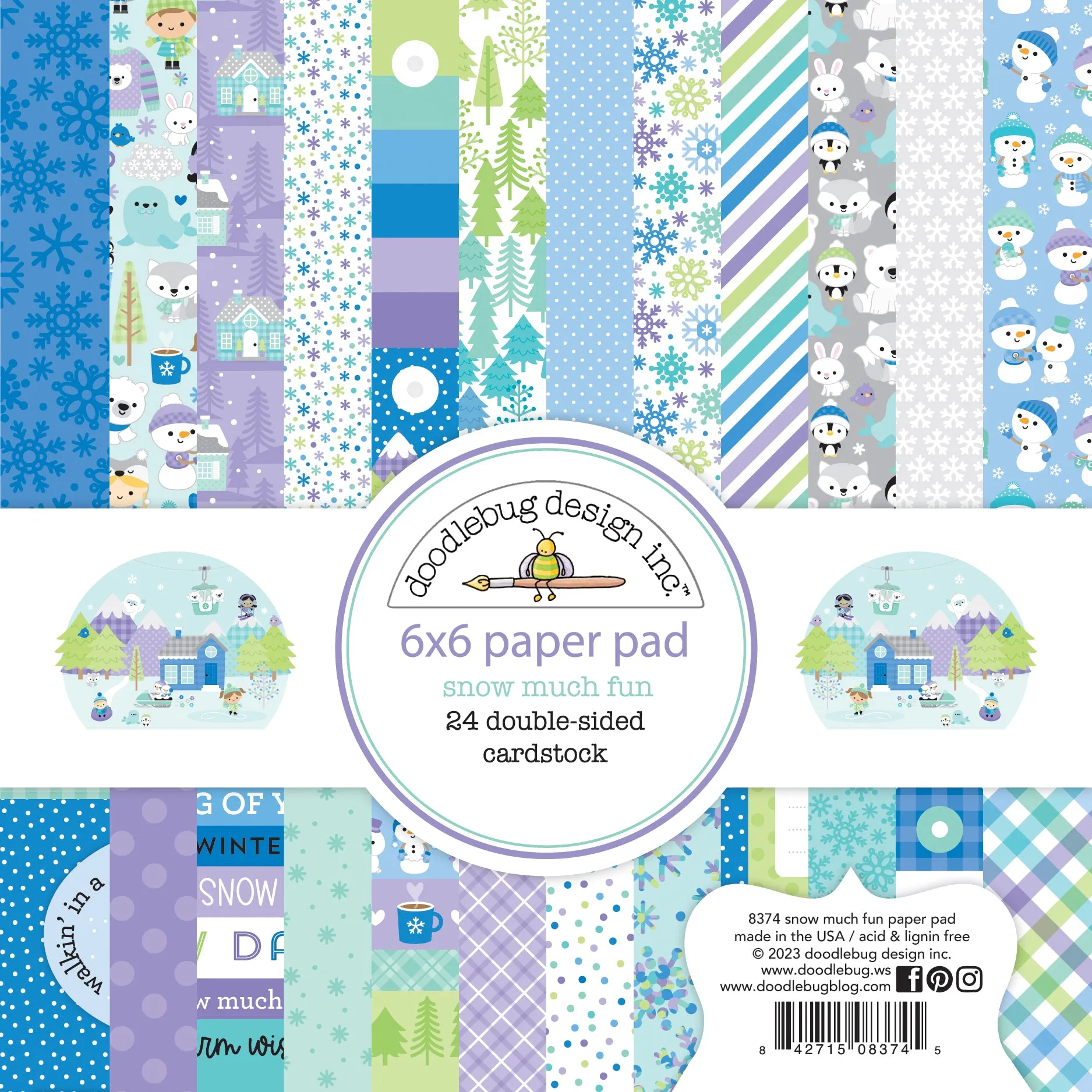 Doodlebug - Snow Much Fun - 6x6 Paper Pad  / 8374
