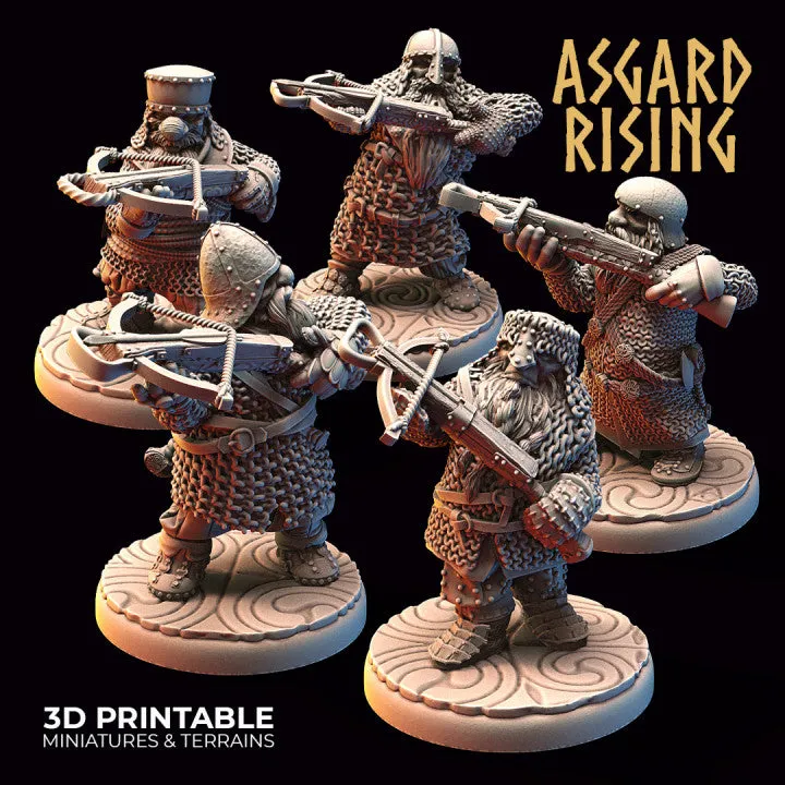 Dwarf Ranged: Dwarves in Chain Mail with Crossbows