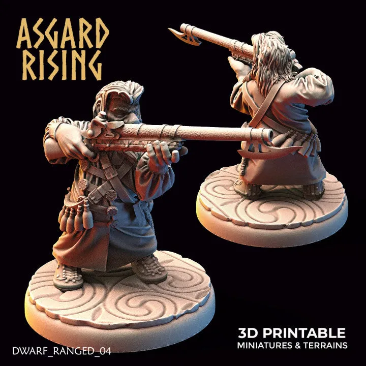 Dwarf Ranged: Dwarves in Clothes with Firearms