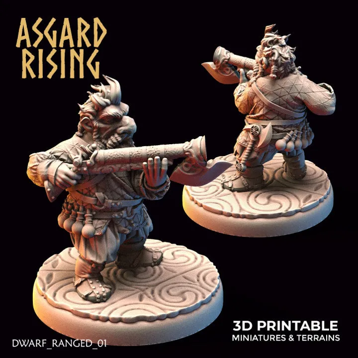Dwarf Ranged: Dwarves in Clothes with Firearms