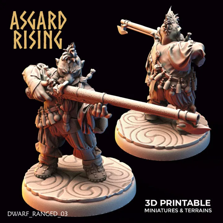 Dwarf Ranged: Dwarves in Clothes with Firearms