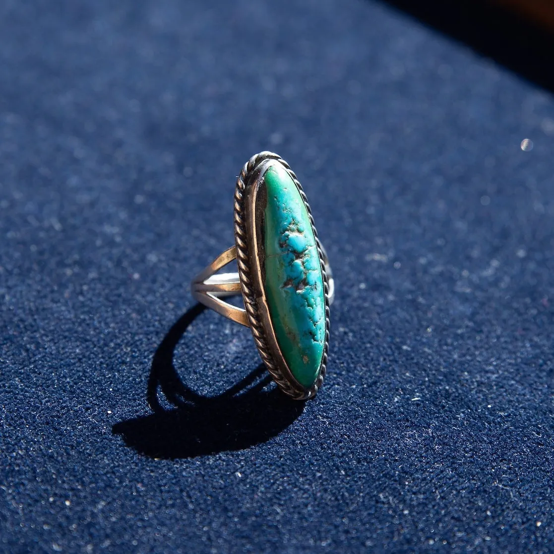 Elongated Turquoise Ring