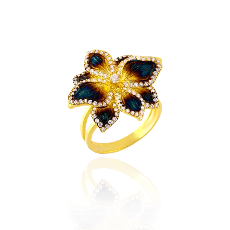 Ember Magnolia Ring