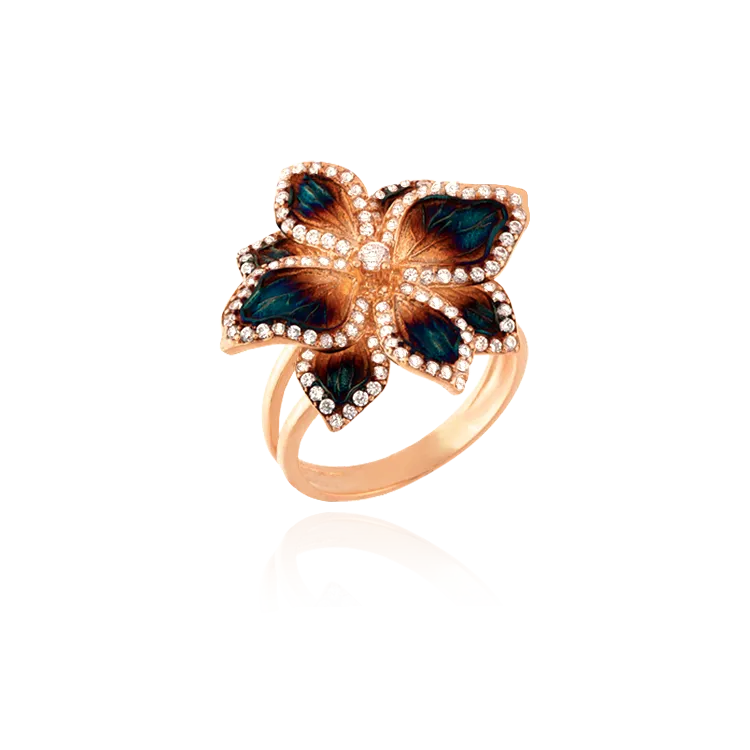 Ember Magnolia Ring