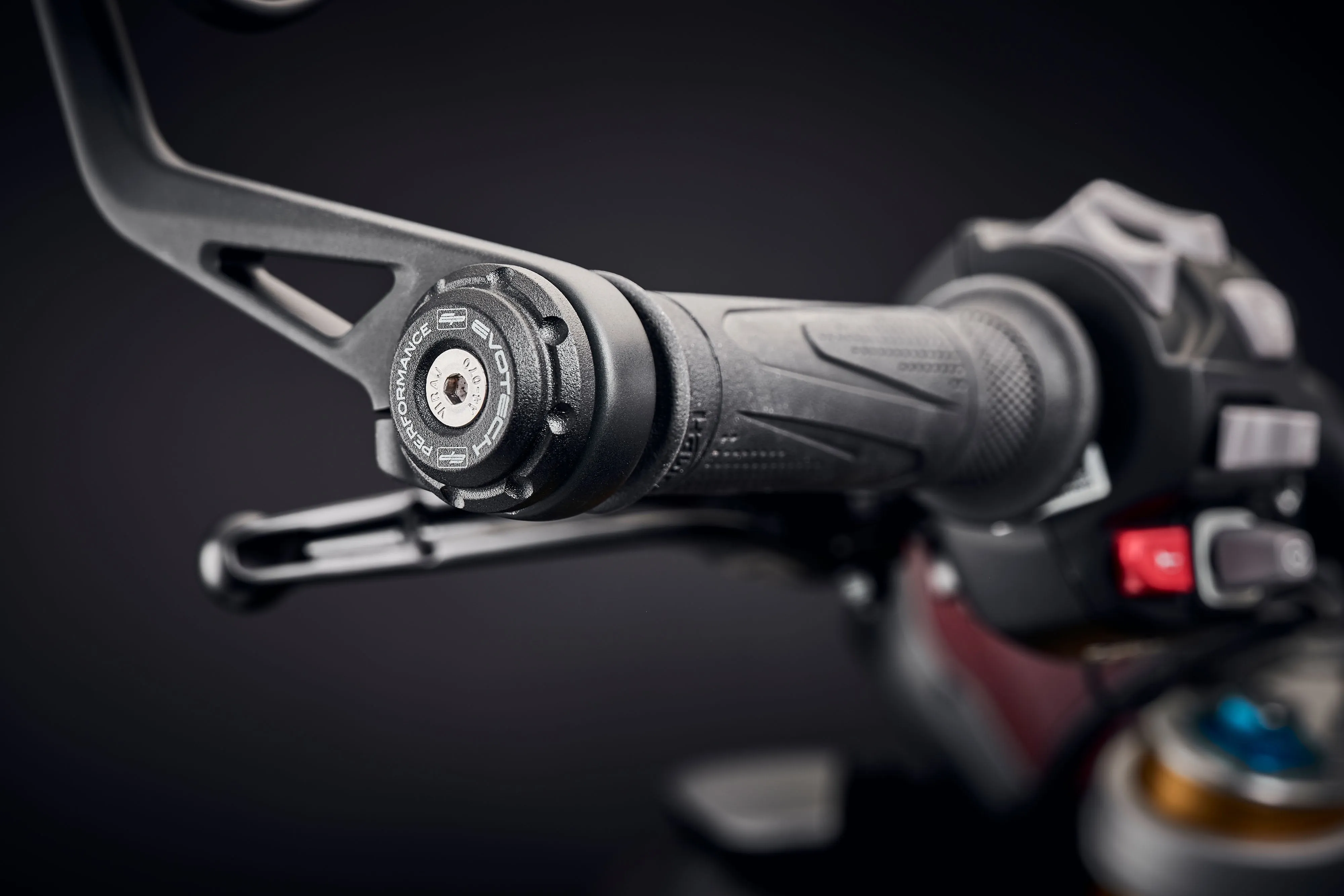 Evotech Bar End Weights for OE handlebar end mirrors - Triumph Trident 660 Triple Tribute Edition (2024 )