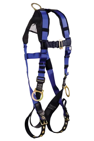 FallTech 7018B Contractor  3D Standard Non-belted Full Body Harness, Tongue Buckle Leg Adjustment (each)