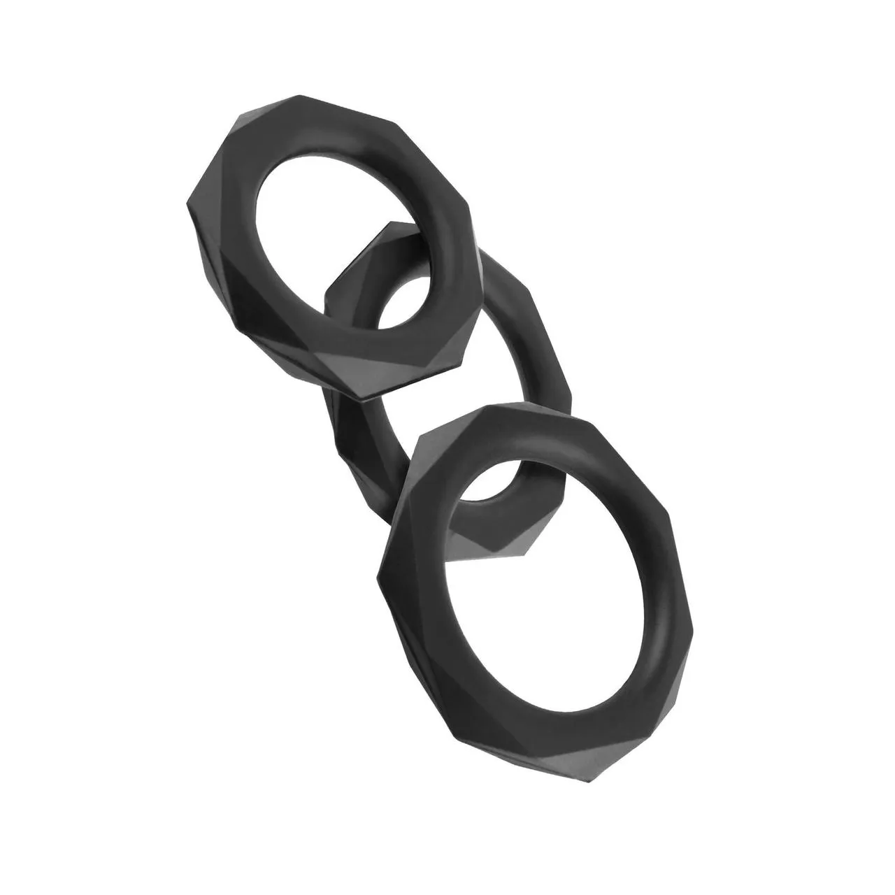 Fantasy C-Ringz Silicone Designer Stamina Cock Ring Set - Black