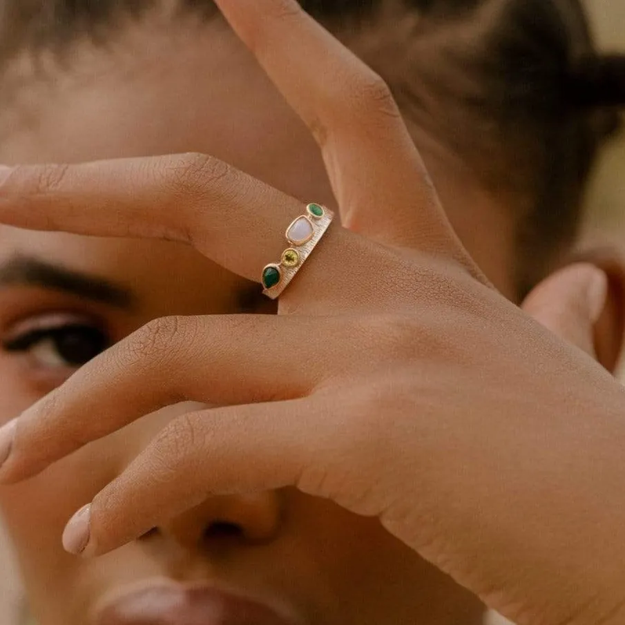 Fantasy Cocktail Ring in White Rhodium   Rose Gold - 1 Left