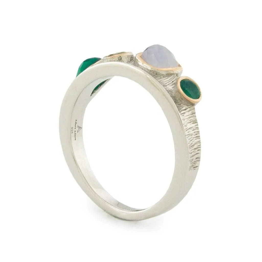 Fantasy Cocktail Ring in White Rhodium   Rose Gold - 1 Left
