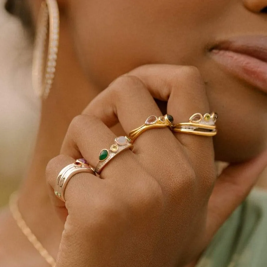 Fantasy Cocktail Ring in White Rhodium   Rose Gold - 1 Left