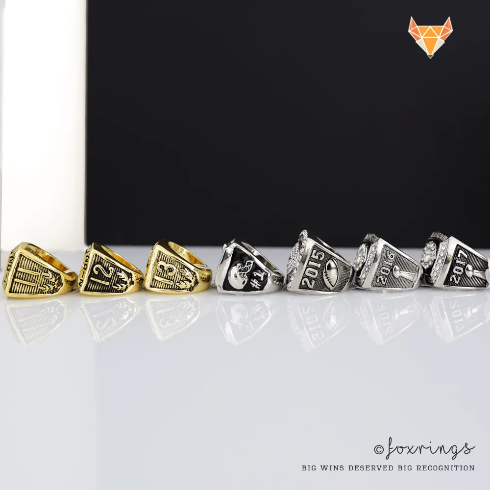 Fantasy Football League (2011/2012/2013/2014/2015/2016/2017) - Championship Rings [7 Ring Set]