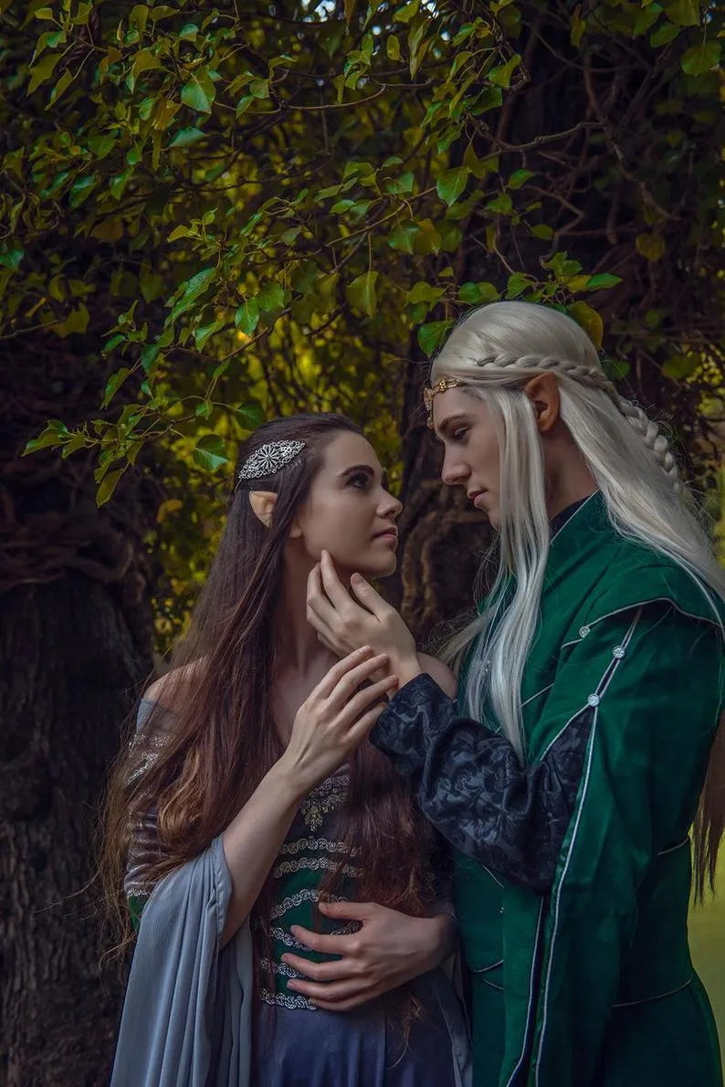 Fantasy Legolas Male Elven jacquard costume