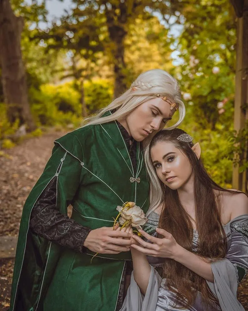 Fantasy Legolas Male Elven jacquard costume