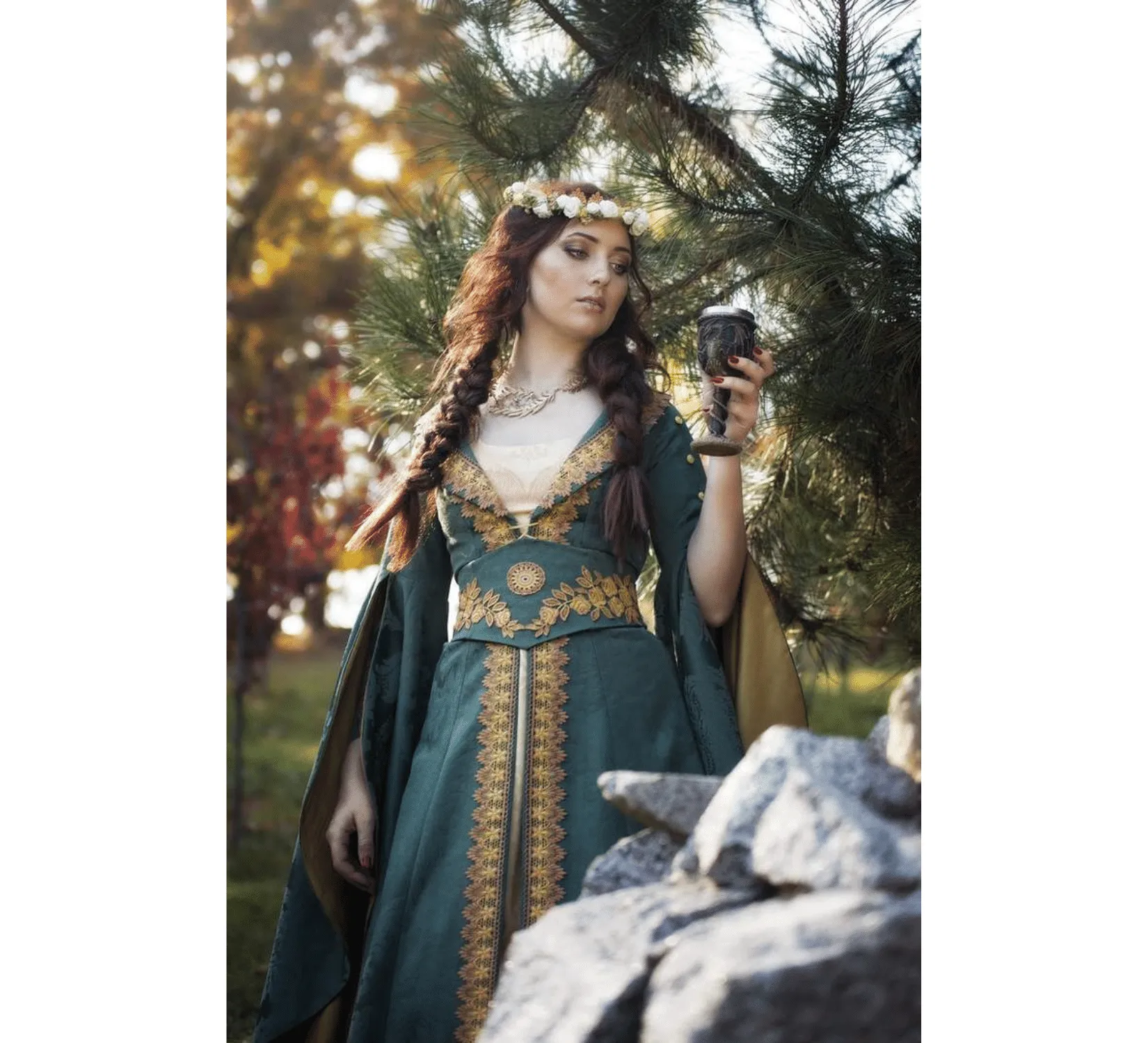 Fantasy medieval fairy elven dress