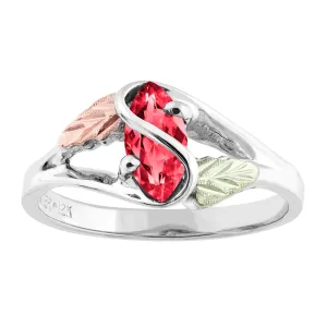 Fantasy Ruby - Sterling Silver Black Hills Gold Ring
