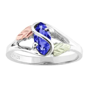 Fantasy Sapphire - Sterling Silver Black Hills Gold Ring
