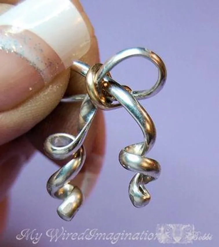Faux Bow Wire Earrings or Pendant, Wire Wrap Jewelry Tutorial