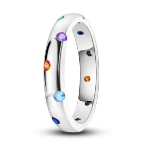 Fine Rainbow Gem Band Ring