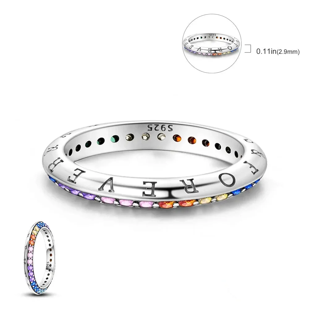 Fine Rainbow Gem Band Ring