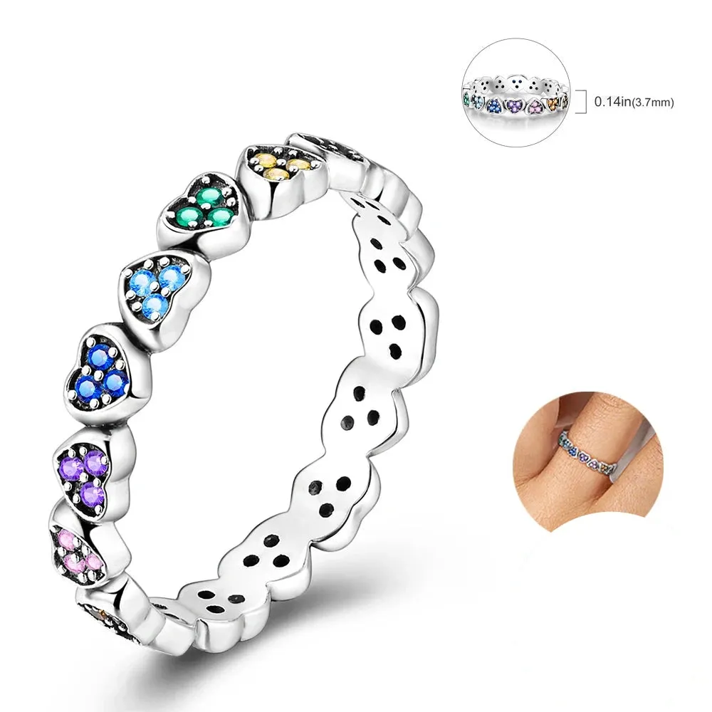 Fine Rainbow Gem Band Ring