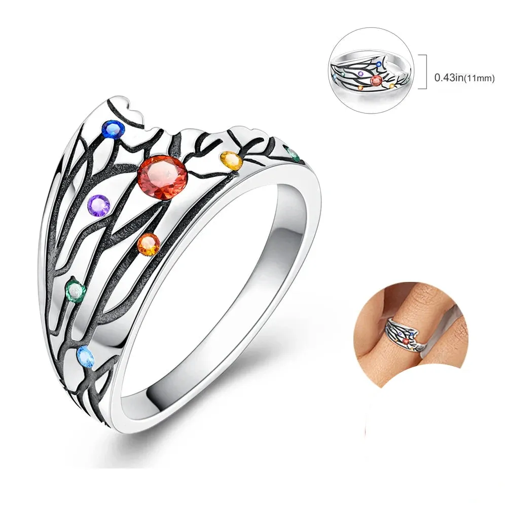 Fine Rainbow Gem Band Ring