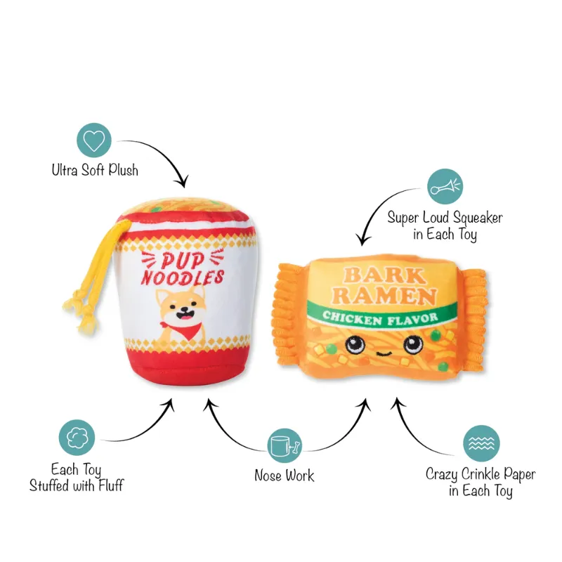 Fringe Studio - Nothin But Noodles - 2pc Dog Toy Set