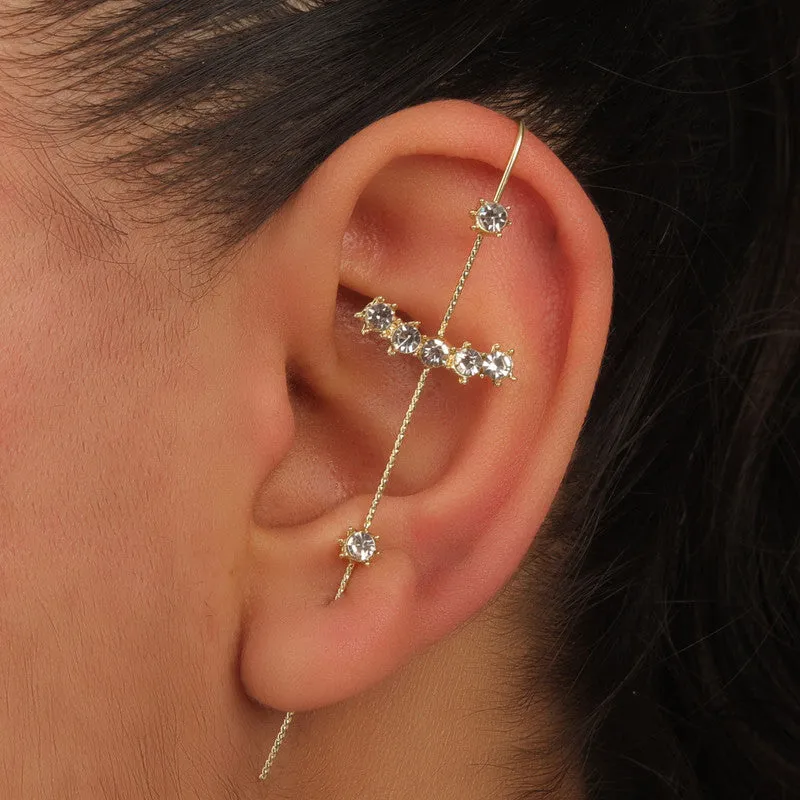 Gold Plated stone Earcuff