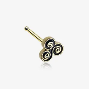 Golden Trilogy Filigree Icon Nose Stud Ring