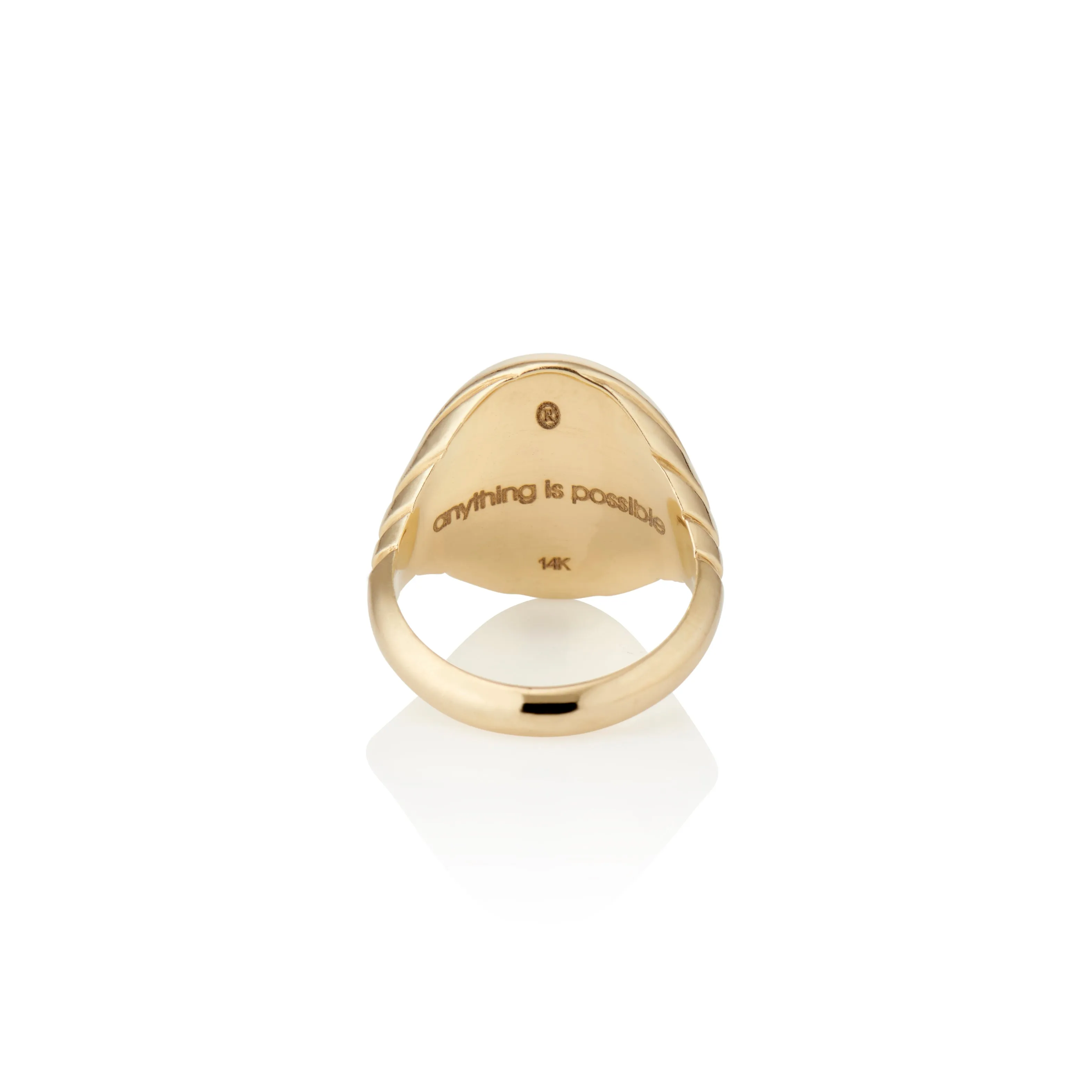 Grandfather Fantasy Flying Pig Signet Ring
