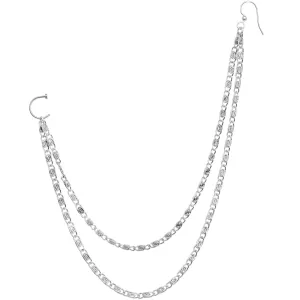 Handcrafted 18 Gauge Double Sweep Ear to Nose Chain