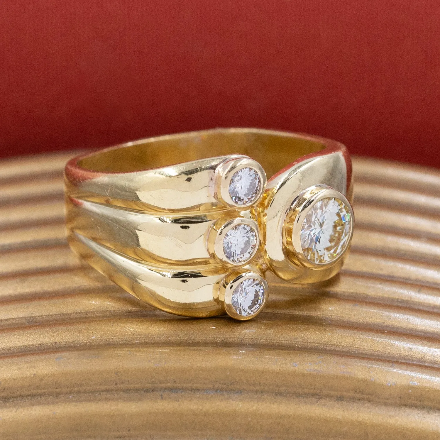 Handmade Diamond Ring c. 1980s