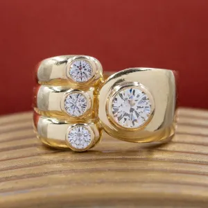 Handmade Diamond Ring c. 1980s