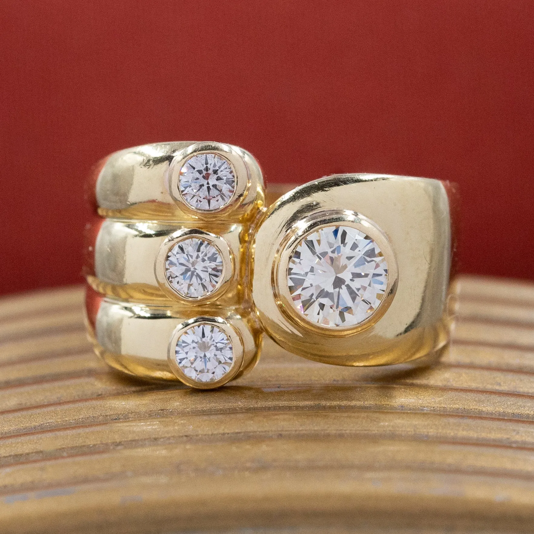 Handmade Diamond Ring c. 1980s